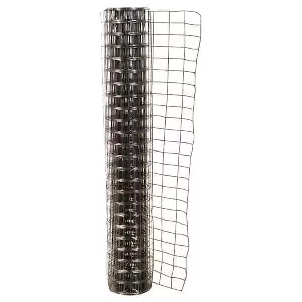 Welded Garden Fence, 50 ft L, 48 in H, 3 x 2 in Mesh, 16 Gauge, Galvanized