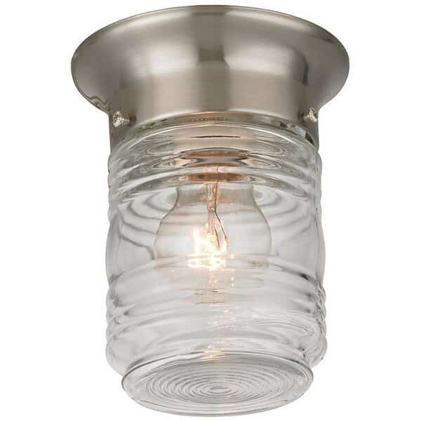 Boston Harbor HV-66919-BN Porch Light Fixture, 60, 13 W, CFL Lamp, Jelly Jar Bulb