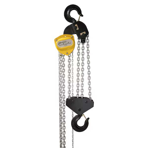 Manual Chain Hoist, 20000 lb., Lift 10 ft.
