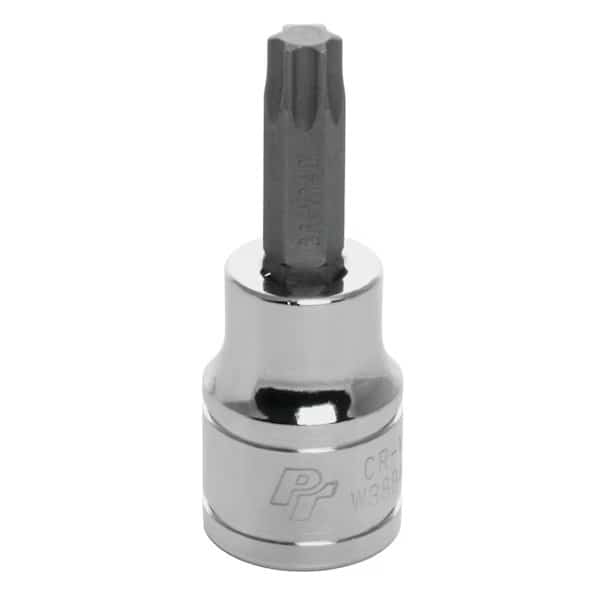 Torx Bit Use With 3/8 In Drive Socket; 6 Point; T40; Polished; Alloy Steel Bit With Chrome Vanadium