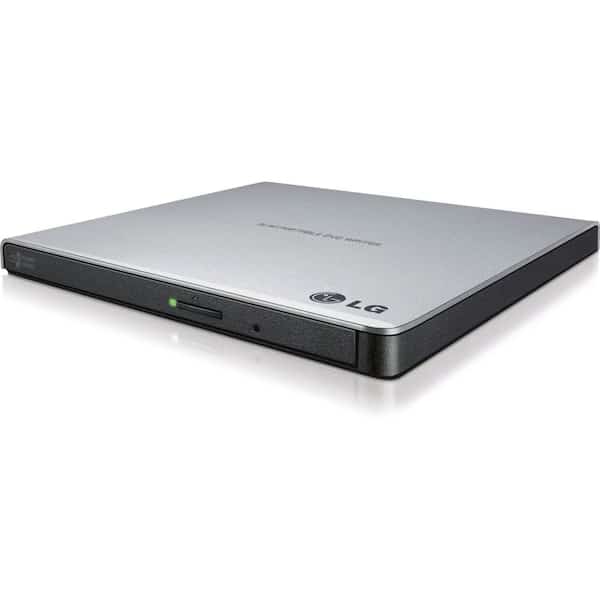 LG - Network Attached Storage 8x DVDRW Ultra Slim Portable M-Disc USB DVD Burner, Silver