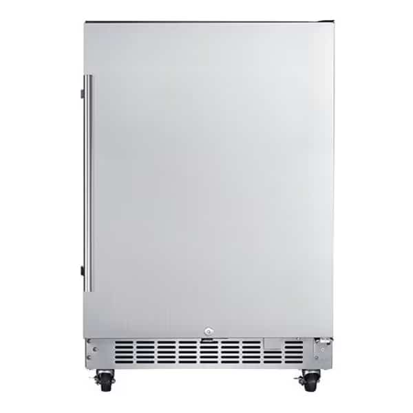 24 Inch Wide 142 Can BuiltIn Outdoor Beverage Cooler with Optional Casters