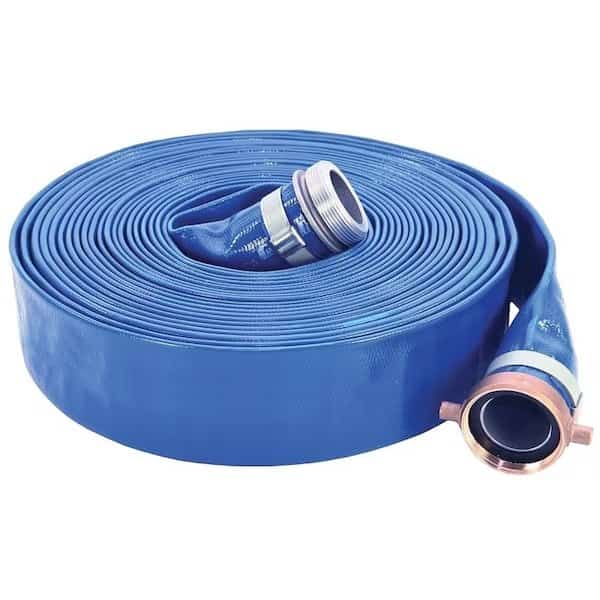 ABBOTT RUBBER COLORmaxx 1147-3000-50 Pump Discharge Hose Assembly, 3 in ID, Male x Female, PVC