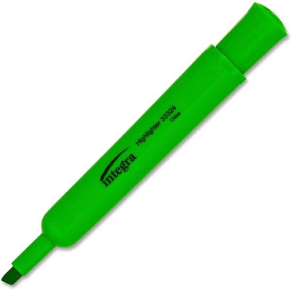 Chisel Tip Desk Highlighter, Green, Integral, Mfr#: ITA33324