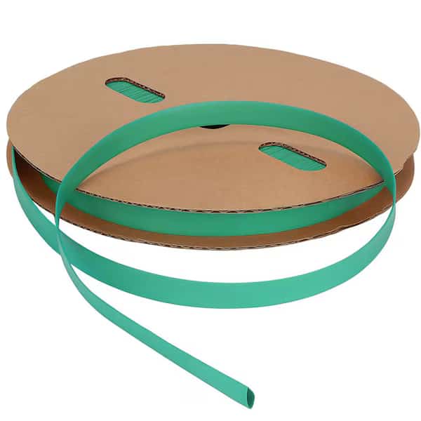 Heat Shrink Tube, Thin Wall, 2:1 I.D. Shrink Ratio, Green, 10 ft