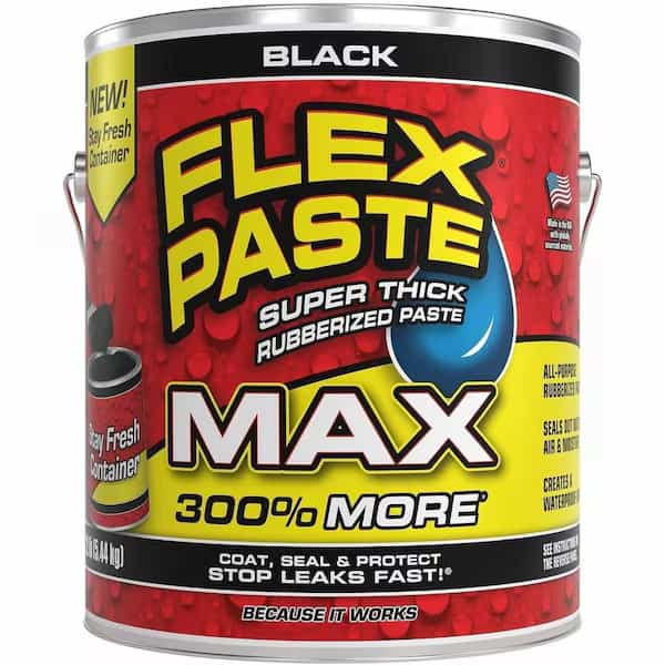 Flex Seal Family of Products Flex Paste MAX Black Rubber Coating 12 lb