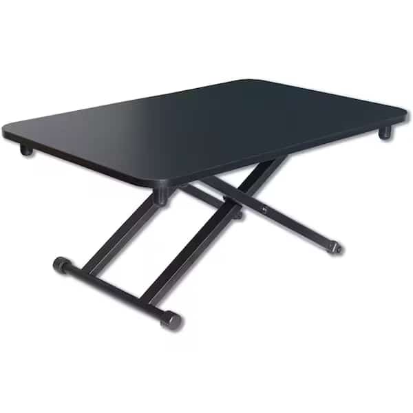 Laptop Stand, 28 3/4 in D X 18 1/2 in W X Melamine, Steel, Black