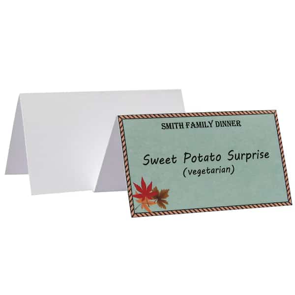 Name Tent Cardstock, White, PK160