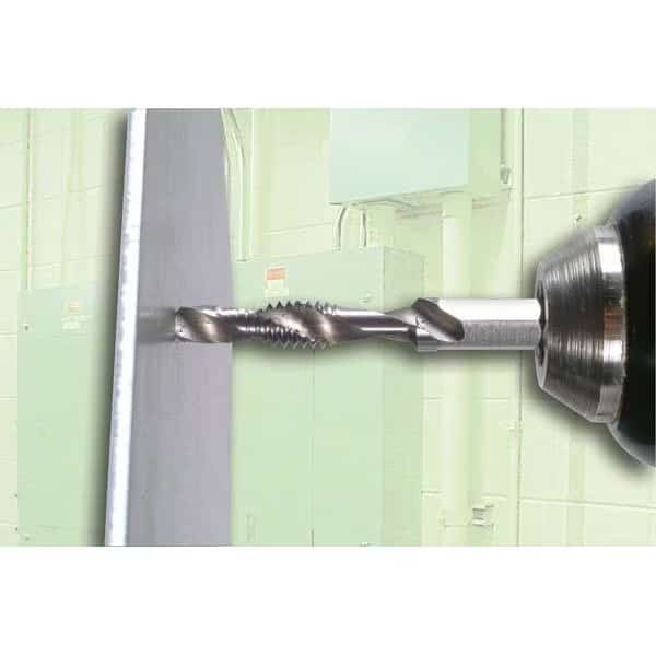 Drill/Tap/Countersink, Thread Size No 10-24, 2 1/32 in Overall Length