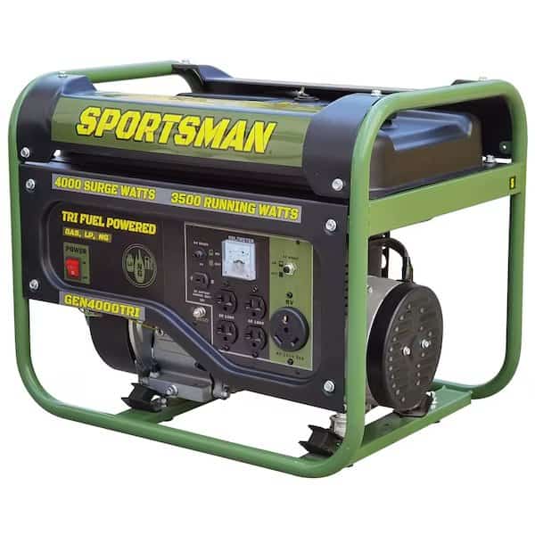 Portable and Inverter Generator, Gasoline/Propane (LPG)/Natural Gas, 3,500 W Rated, 4,000 W Surge