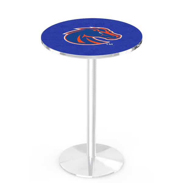 42" Chrome Boise State Pub Table, 36" dia. Top