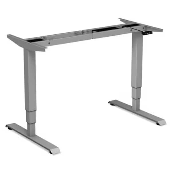 3-Stage Electric Adjustable Table Base with Memory Controls, Gray