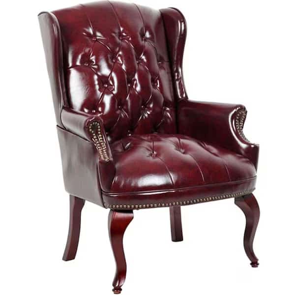 Traditional Guest Chair, 29 in W 32" L 41-1/2" H, Fixed