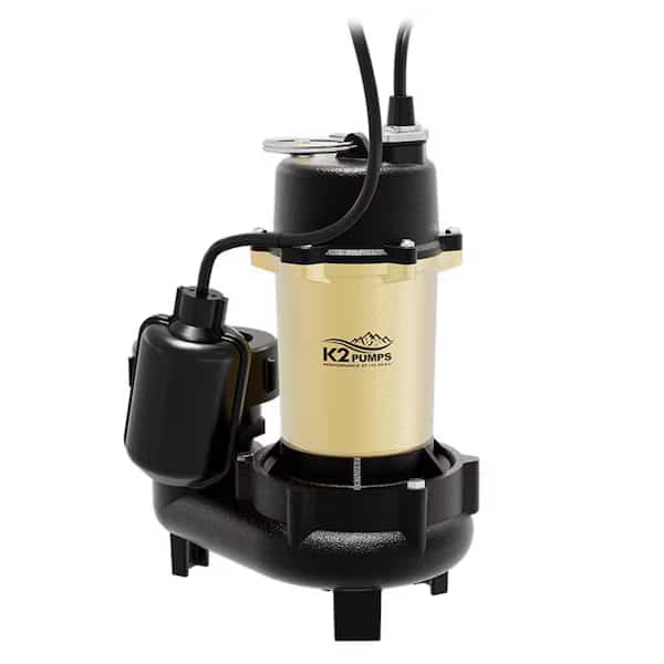 1/2 HP Cast Iron Submersible Effluent Pump with Piggyback Tethered Switch