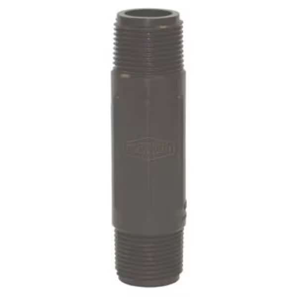 Pipe Nipple, 2 in x 4 in L MNPT, Polypropylene, Domestic