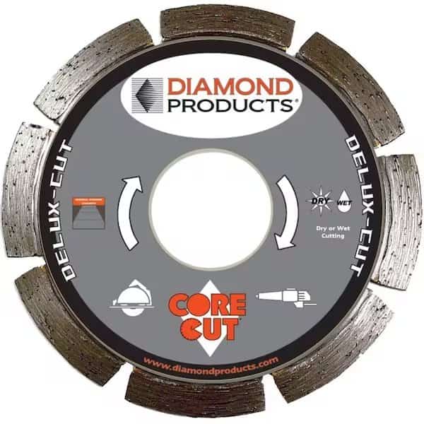 DIAMOND PRODUCTS 20966 Circular Saw Blade, 4 in Dia, Diamond Cutting Edge, 7/8 in Arbor