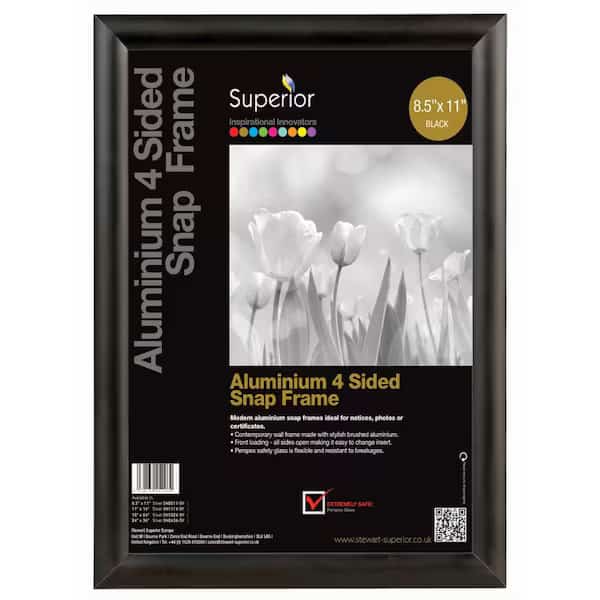 Poster Snap Frame, 8.5" x 11", Black