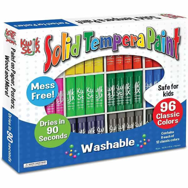 Kwik Stix Solid Tempera Paint Stick, Classic Colors, PK96