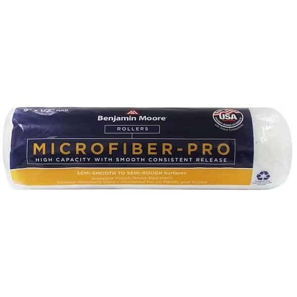 Roller Cover, 12 in Thick Nap, 9 in L, Microfiber Cover