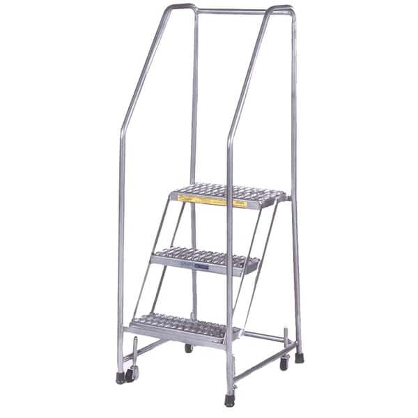 Safety Rolling Ladder, Aluminum, 38 in.H