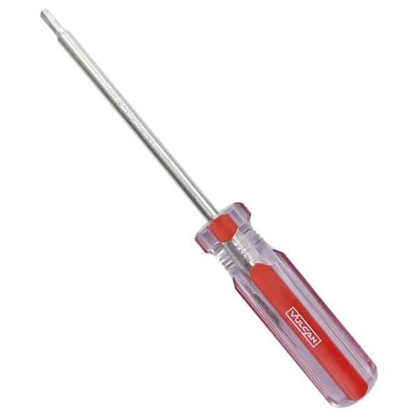 Screwdriver, S2 Drive, Square Drive, 712 in OAL, 4 in L Shank, Plastic Handle, Transparent Handle