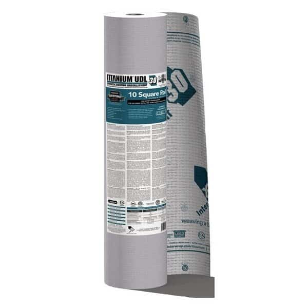 Roof Underlayment Roll, 250 ft L, 48 in W, Synthetic, Gray