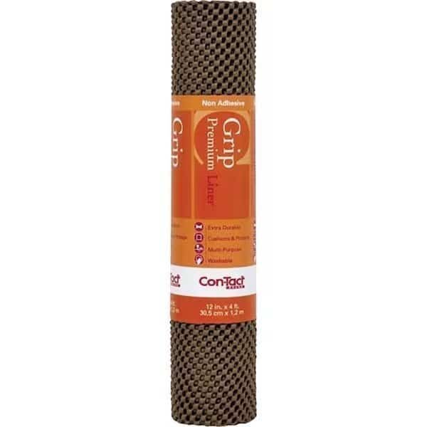 Shelf and Drawer Liner, 4 ft L, 12 in W, PVC, Chocolate