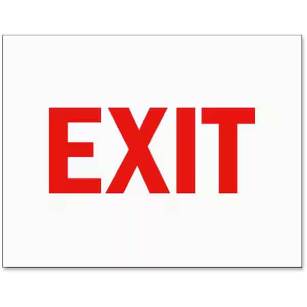 Sign Inserts, Exit, PK6