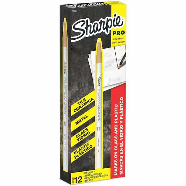China Marker Pencil, White, 12 PK
