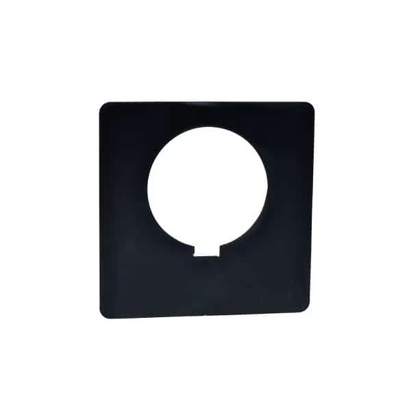 Blank Legend Plate, Square, Black, SCHNEIDER ELECTRIC, Mfr# 9001KN100BP
