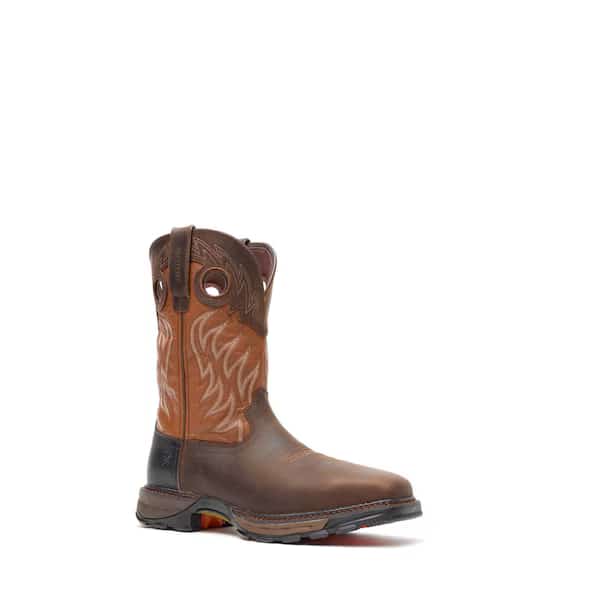 Men's Waterproof Western Work Boot, 8.5 W, Steel Toe, 12 in H, Dusty Brown/Desert Camo, DDB0207