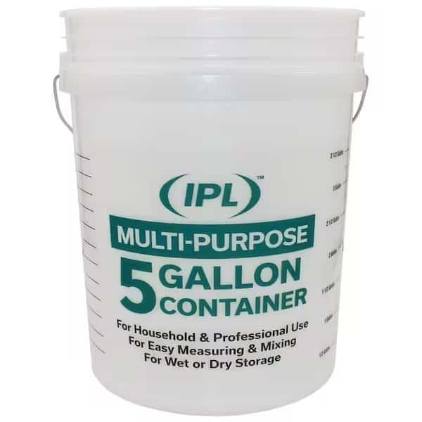 350001 Paint Pail, 5 gal Capacity, Plastic, White