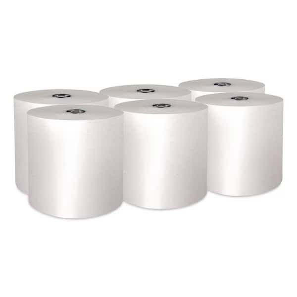 Scott Pro Hardwound Paper Towels, 1 Ply, Continuous Roll Sheets, 900 ft, White, 6 PK