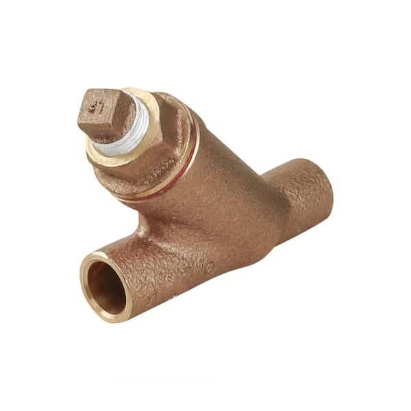 Sweat Y-Strainer with Stainless Steel Mesh Screen, Cast Brass Filter Valve 1-1/2"
