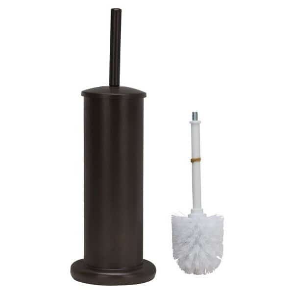 Simple Spaces MYY004 Toilet Bowl Brush with Stand, Round, Steel Holder