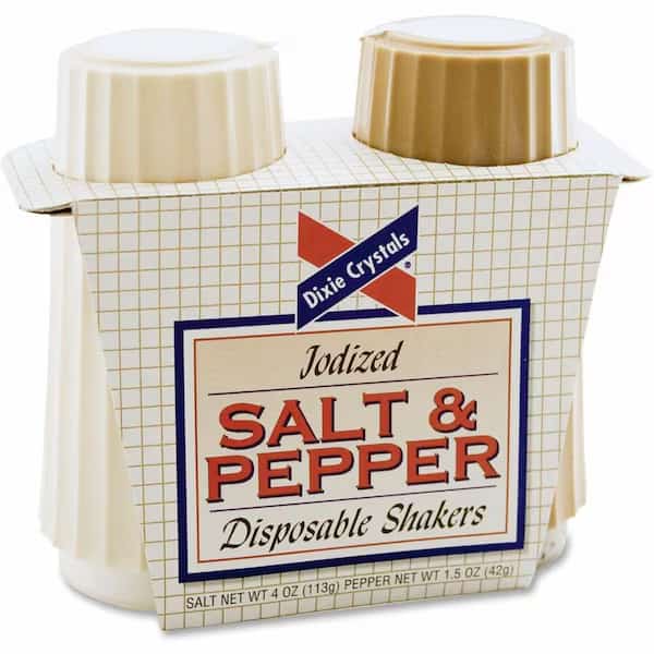 Dixie Crystals Salt  Pepper Shakers Set, Beige, 2PK