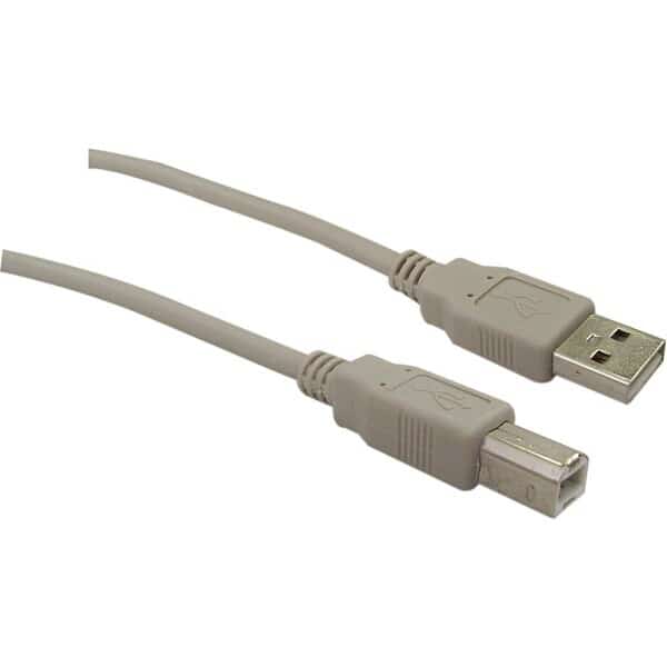 CableWholesale 10U2-02210 USB 2.0 Printer-Device Cable  Type A Male to Type B Male  10 foot
