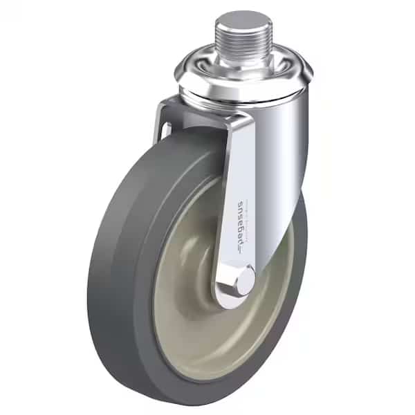 Cstr, Swivl Stem, Gray Surelastic, 250 lb., PEGASUS, Mfr# P12S-PRP035B-SP