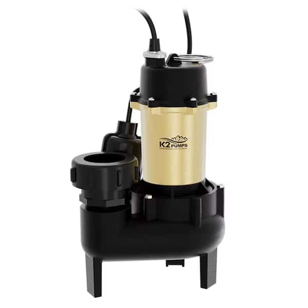 1/2 HP Cast Iron Sewage Pump with Quick Connect Fitting and Tethered Switch
