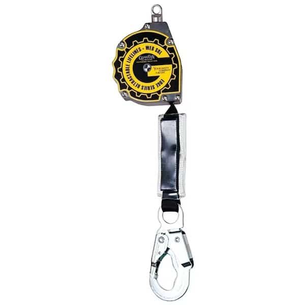Qualcraft 10900-QC Retractable Lifeline Aramid Fiber Webbing, 11 ft L, Aluminum