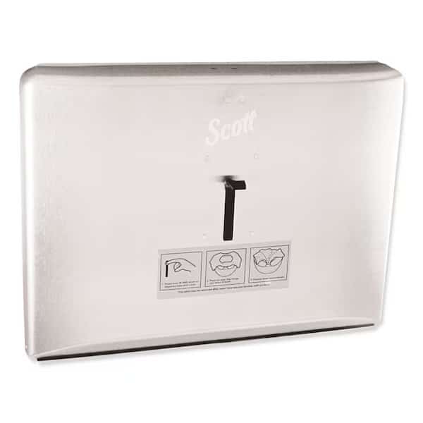 Toilet Seat Cover Dispenser, Stainless Steel, 16.6 x 12.3 x 2.5