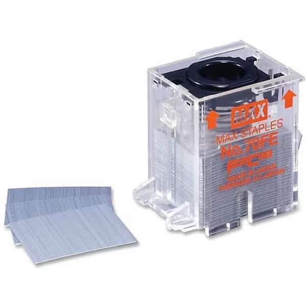 MAX Flat Clinch Stapler Cartridge, For MAX EH-70F Stapler, 70 Sheet Capacity, 5000/Box