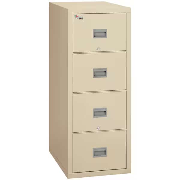 20-13/16" W 4 Drawer File Cabinet, Parchment, Legal