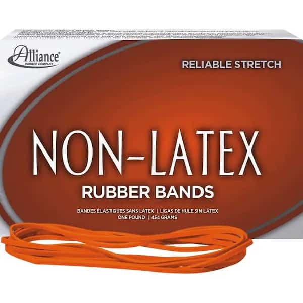 Rubber Bands, Size No 117B, Orange