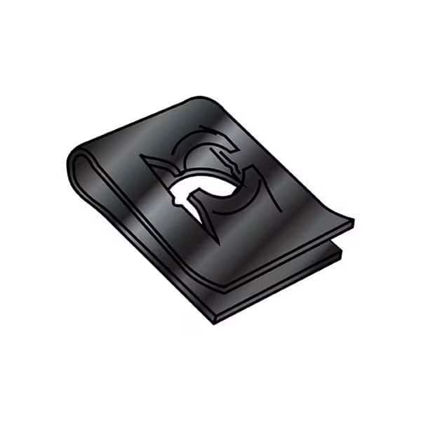 Spring Nut, #6-32, U Shape, Steel, Black Phosphate Finish, 2000 PK, EnjoyTool Select, Mfr#: 371027