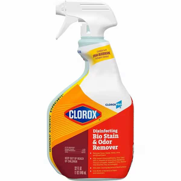 Disinfecting, Stain and Odor Remover, Trigger Spray Bottle, Lemon Floral, Translucent, 9 PK, Clorox, Mfr#: 31903