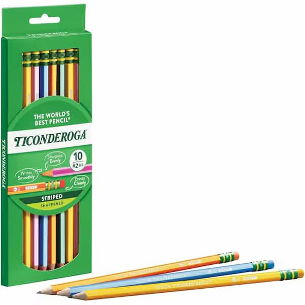Pencils, No 2 Soft, Neon Stripes, Presharpened, PK60, 60PK
