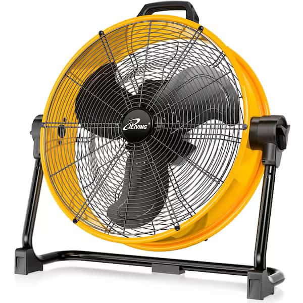 Heavy Duty High Velocity Barrel Floor Drum Fan, 20 in Blade Dia, 120V, 5,703 cfm