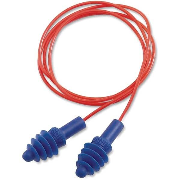 HowardLeig, Dpas-30r Airsoft Multiple-Use Earplugs, 27nrr, Red Polycord, Blue, 100PK