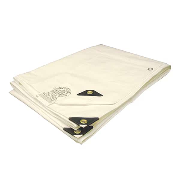 Heavy Duty Tarp, 20 ft x 40 ft, 12 Mil, White, Reinforced Polyethylene